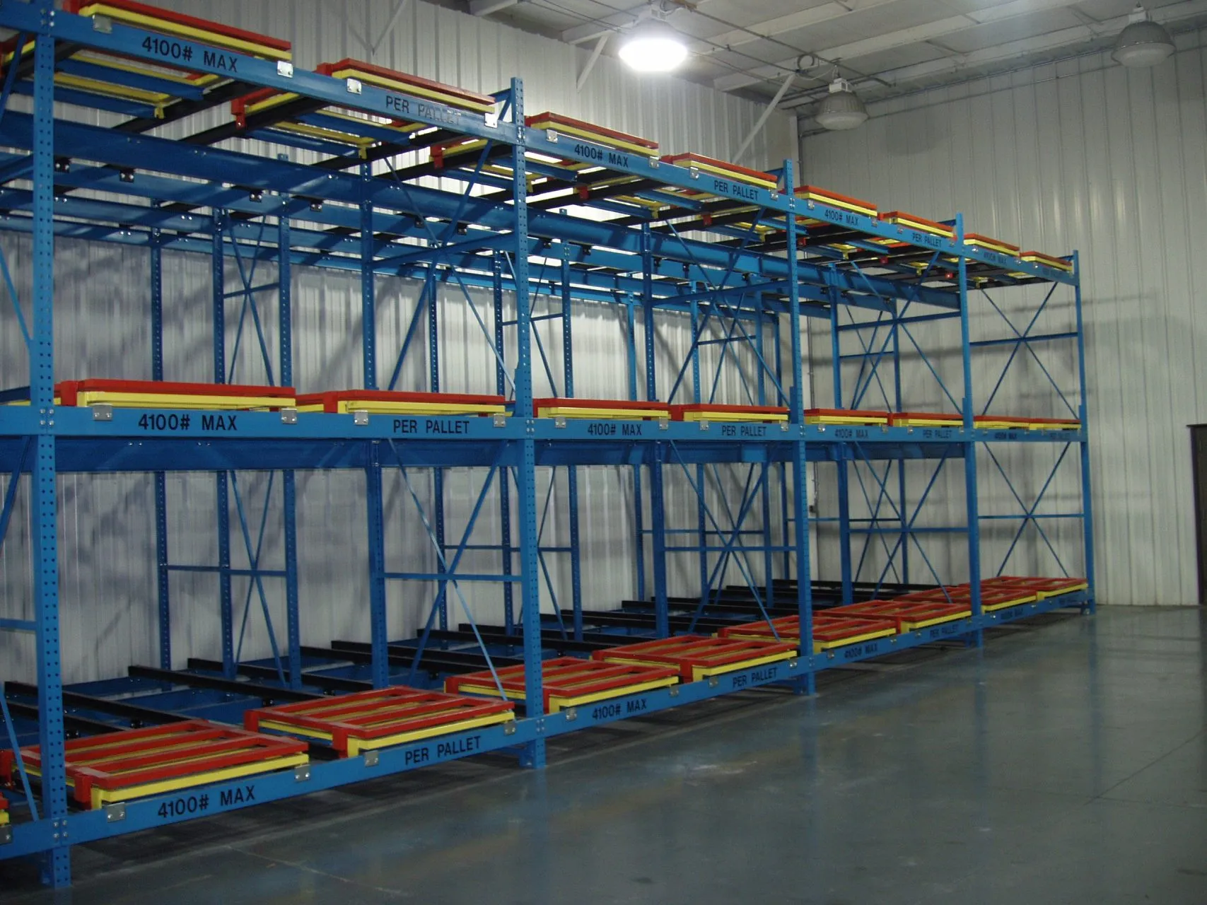 Industrial shelving system installation