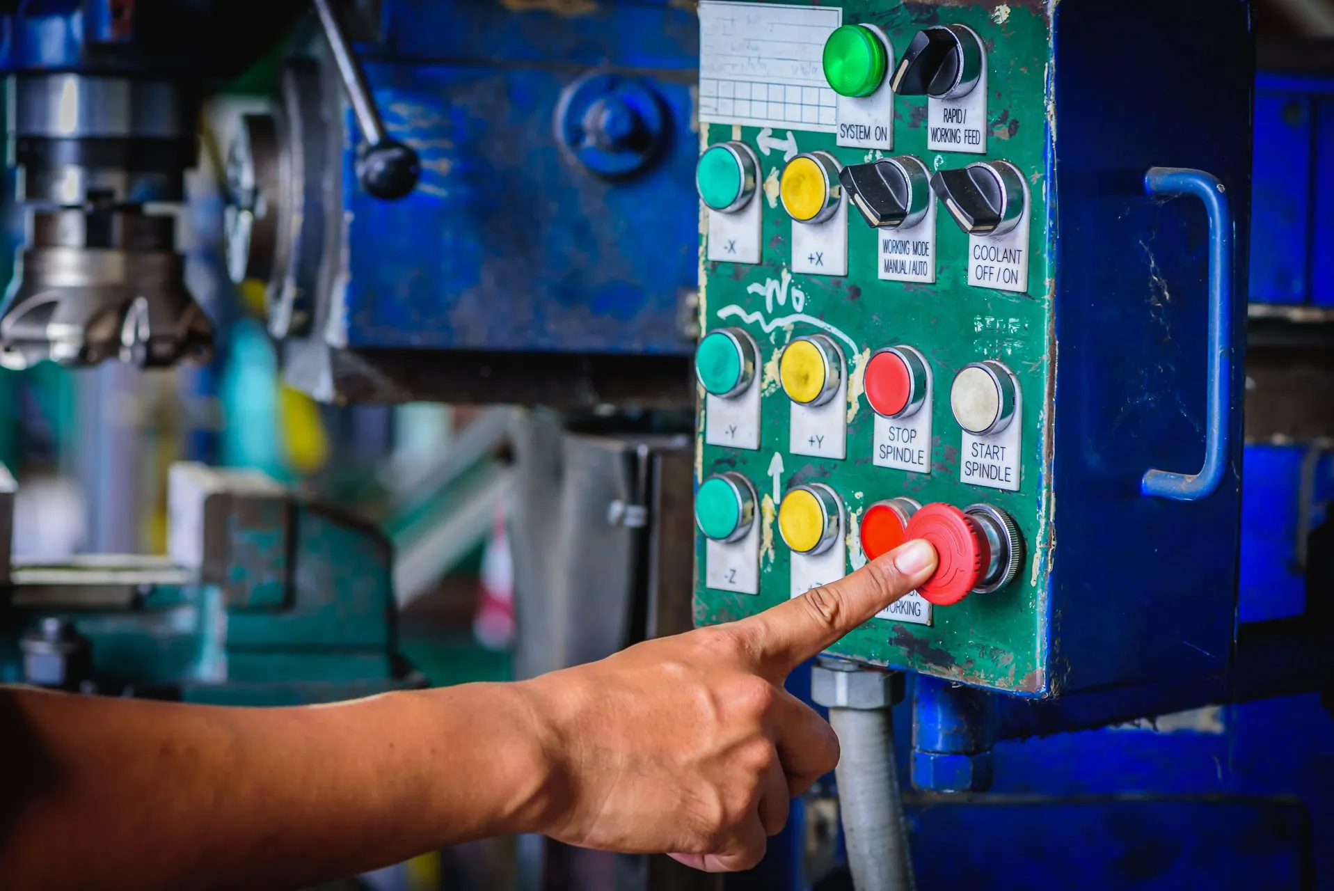 Industrial controls cabinet with PLCs and wiring