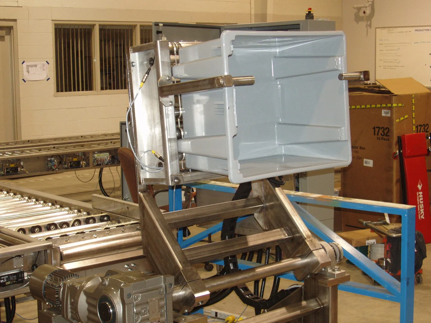 Custom fabrication underway in the Conveyability shop