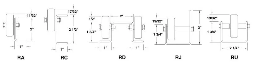 Rail wheel conveyor dimensional diagram
